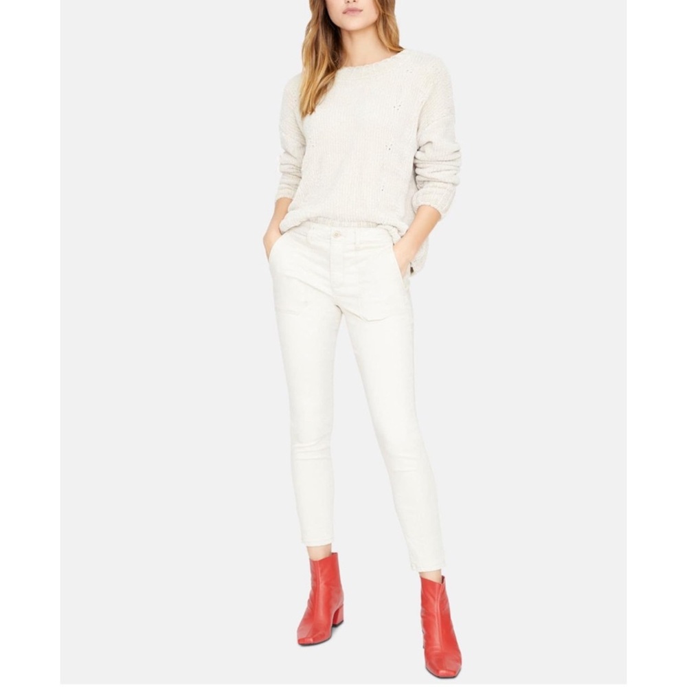 Sanctuary Women's Pocketed Zippered Ankle Skinny Jeans Beige Size 29